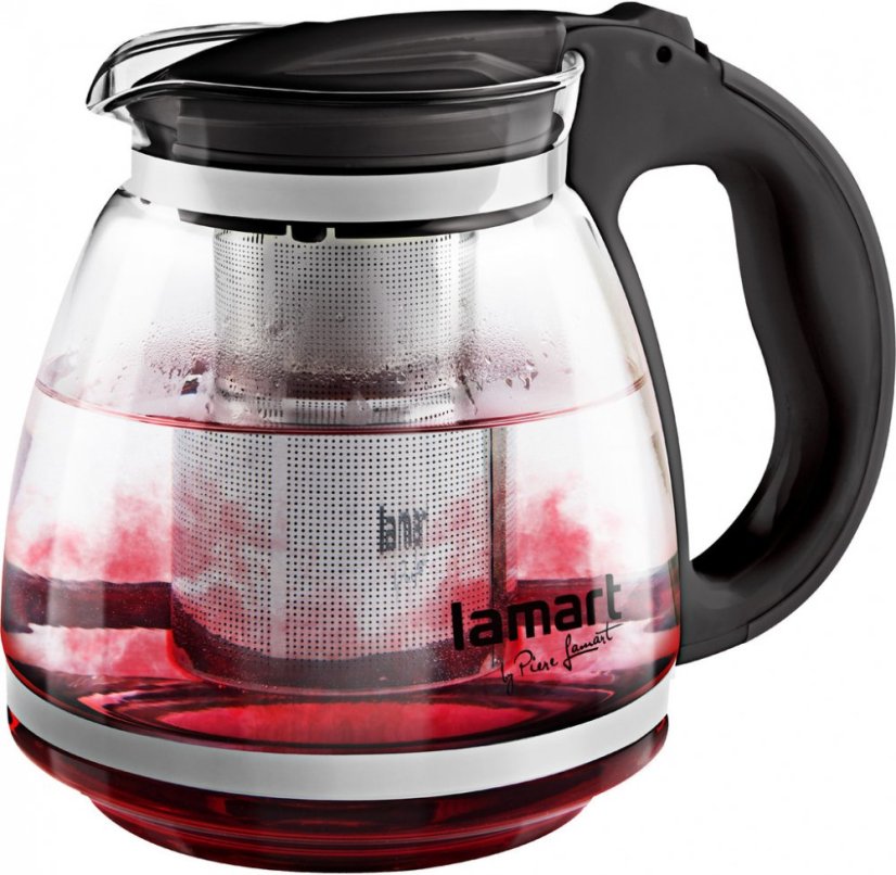Lamart čajová konvice Verre černá 1,5 l