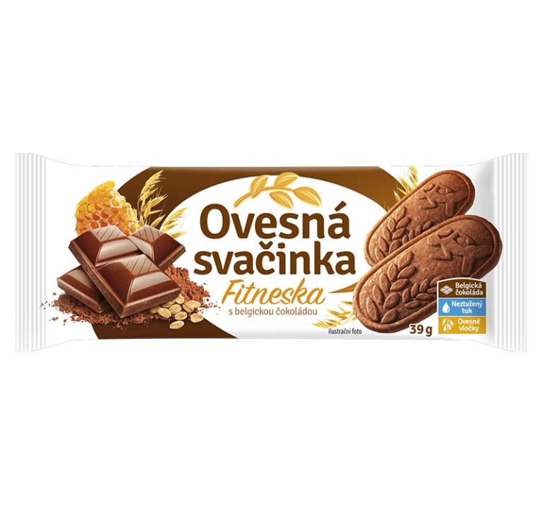FITNESKA Ovesná svačinka s belgickou čokoládou 39 g FITNESKA Ovesná svačinka s belgickou čokoládou 39 g