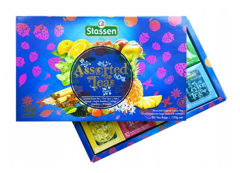 Černý a zelený čaj - Stassen Assorted Blue Pack 80 sáčků