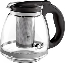 Lamart čajová konvice Verre černá 1,5 l