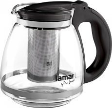 Lamart čajová konvice Verre černá 1,5 l