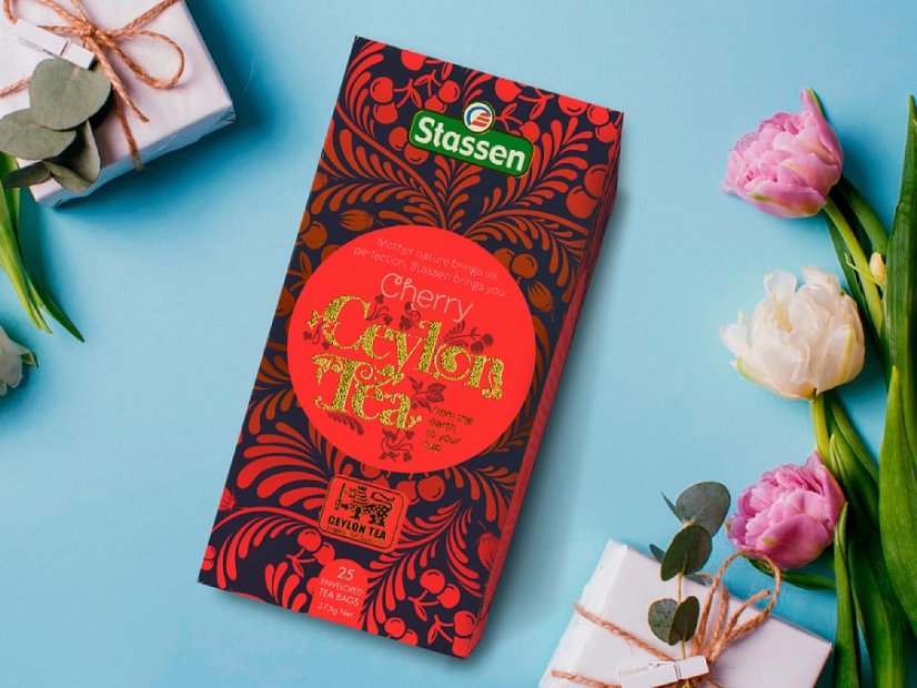 Černý čaj - Stassen Cherry Black Tea 25 x 1,5 g