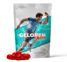 Geloren Active s příchutí pomeranče 400 g, 90 želé