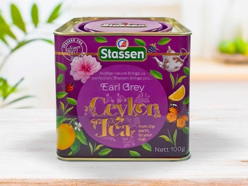 Černý čaj - Stassen Earl Grey Black Tea plech 100 g
