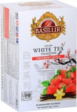 Bílý čaj - White Tea Strawberry Vanilla BASILUR 20 x 1,5 g