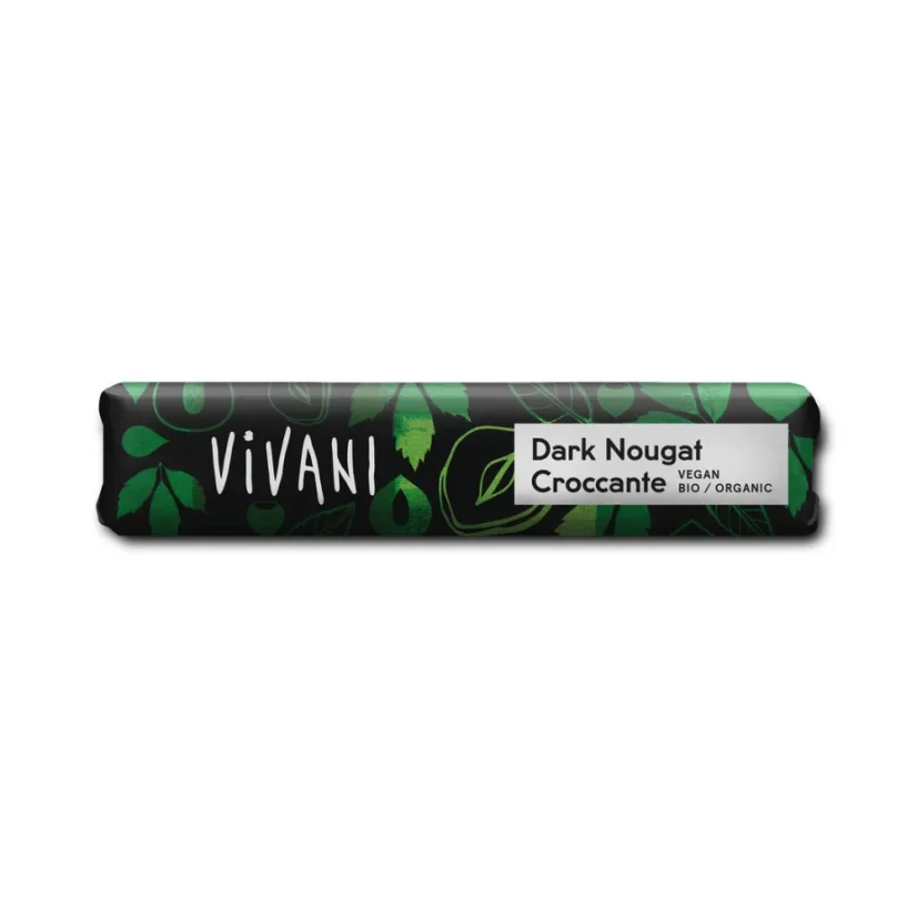 BIO Hořká nugátová tyčinka s oříšky Dark Nougat Croccante 35 g