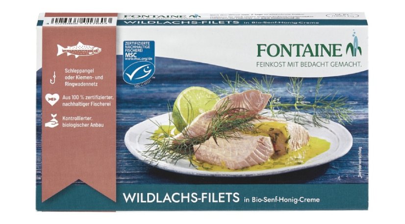 Filet z divokého lososa v bio hořčično-medové omáčce 200 g Filet z divokého lososa v bio hořčično-medové omáčce 200 g
