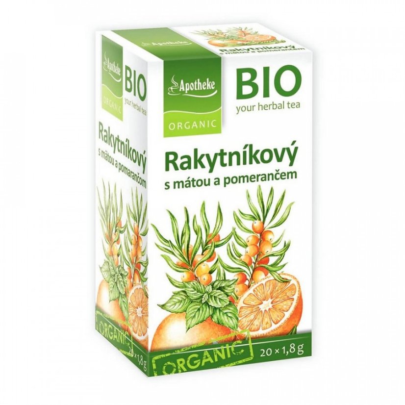 BIO Rakytníkový čaj s mátou a pomerančem 20x1,8g