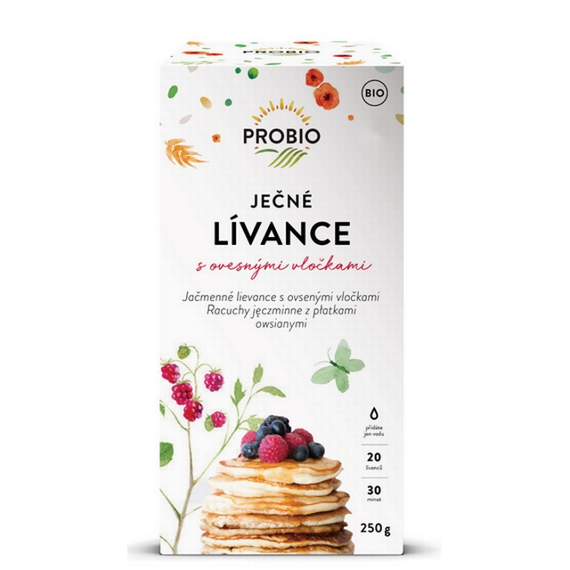 BIO Lívance ječné s ovesnými vločkami PROBIO 250 g