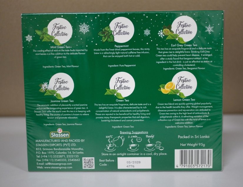 Zelený čaj - Stassen Festive Collection 60 sáčků