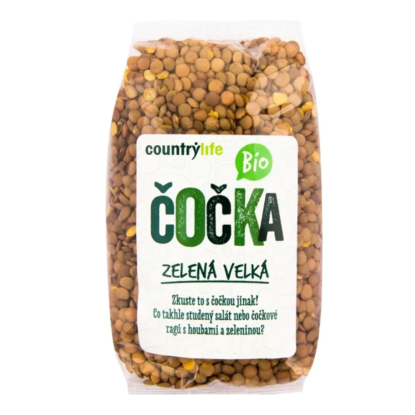 BIO Čočka zelená velká 500 g