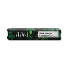 BIO Hořká nugátová tyčinka s oříšky Dark Nougat Croccante 35 g