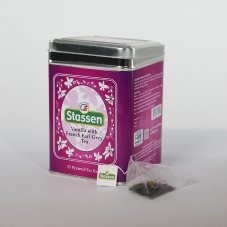 Černý čaj - Stassen Vanilla with French Earl Grey Tea plech 50 g ( 25 x 2 g )