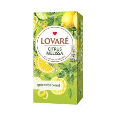 Lovaré Citrus Melissa, zelený čaj 24 sáčků - Minimální trvanlivost do 10.07.2026