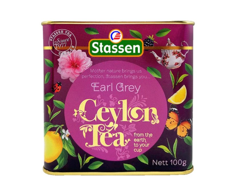 Černý čaj - Stassen Earl Grey Black Tea plech 100 g