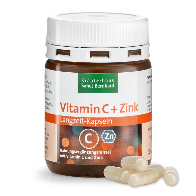 Vitamin C + Zinek postupné uvolňování 60 kapslí