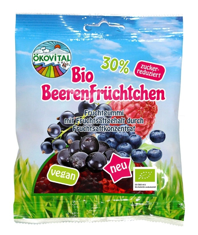 BIO želé LESNÍ PLODY méně sladké vegan ÖKOVITAL 80 g