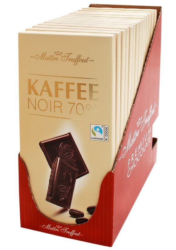 Hořká čokoláda 70% s kávou 100 g