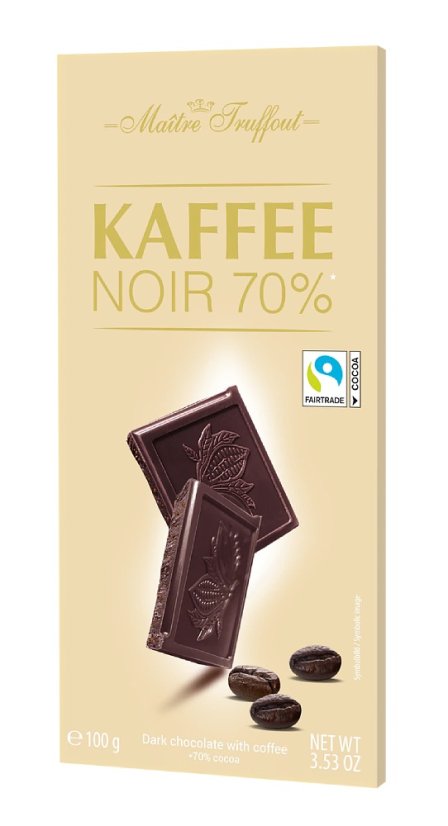 Hořká čokoláda 70% s kávou 100 g