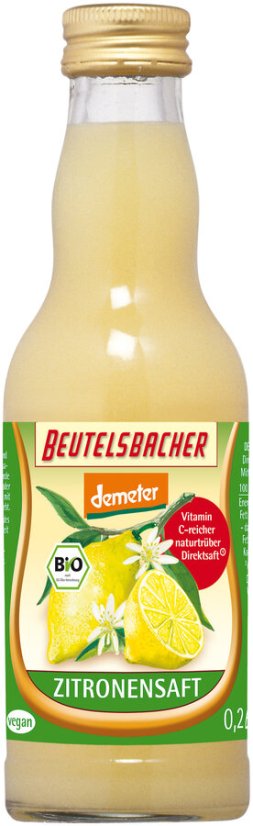 Bio citrónová šťáva 100% Beutelsbacher 0,2 l