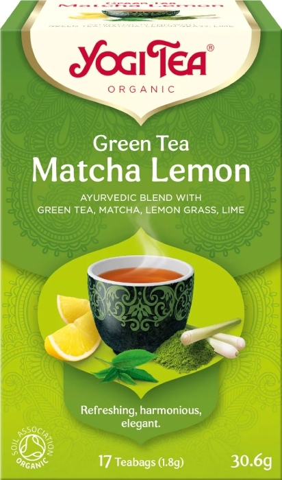 Bio Zelený čaj Matcha Citrón Yogi Tea 17 x 1,8 g Bio Zelený čaj Matcha Citrón Yogi Tea 17 x 1,8 g