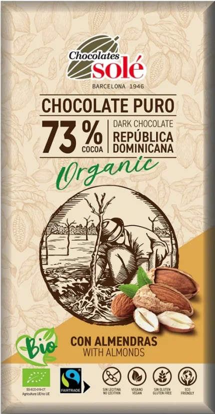 BIO Čokoláda hořká s mandlemi 150 g BIO Čokoláda hořká s mandlemi 150 g