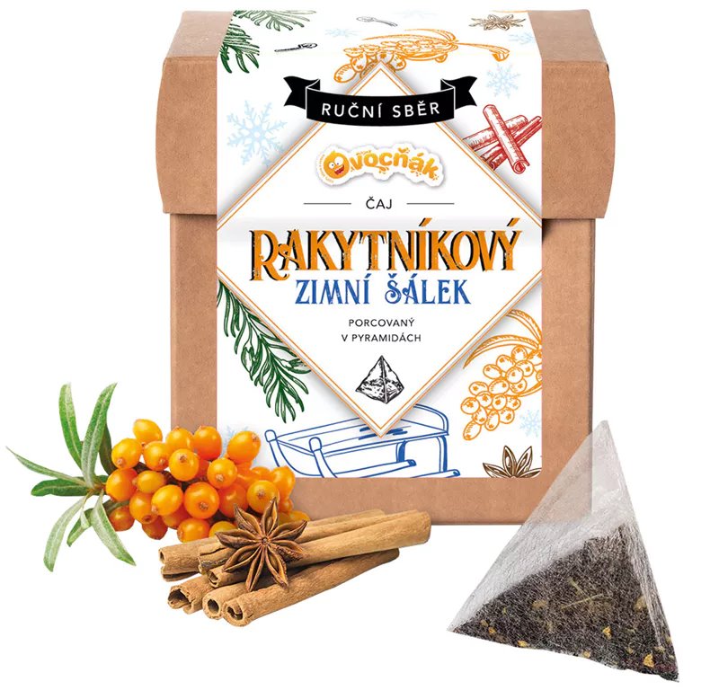 Ovocný čaj Rakytníkový zimní šálek Ovocňák 12x4g