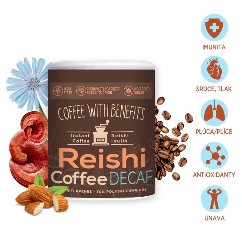 Reishi Coffe Decaf bez kofeinu 93 g