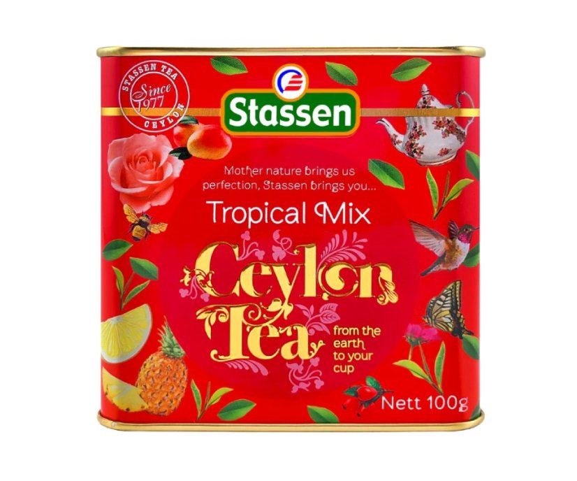Černý čaj - Stassen Tropical Mix Black Tea plech 100 g