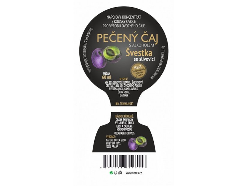 Pečený čaj - Švestka s badyánem a slivovicí 60 ml
