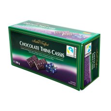 Hořké čokoládové plátky s náplní Černý rybíz 200 g