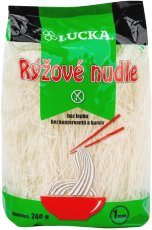 Těstoviny Rýžové nudle 1 mm LUCKA 240 g
