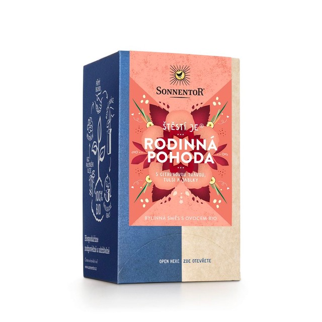 BIO Bylinný čaj - Štěstí je® rodinná pohoda SONNENTOR 27 g / 18 sáčků