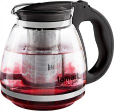 Lamart čajová konvice Verre černá 1,5 l