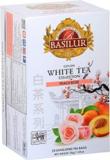 Bílý čaj - White Tea Peach Rose BASILUR 20 x 1,5 g