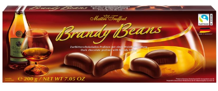 Pralinky z hořké čokolády - brandy likér 200 g