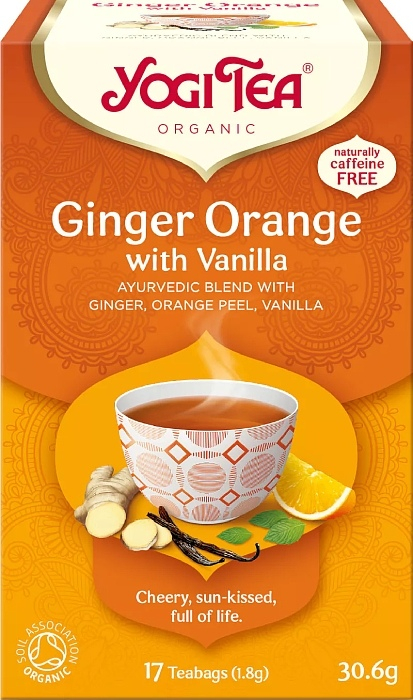 Bio Zázvor Pomeranč s vanilkou Yogi Tea 17 x 1,8 g