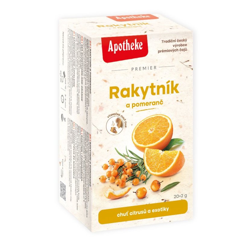 PREMIER Rakytník a pomeranč čaj 20x2g