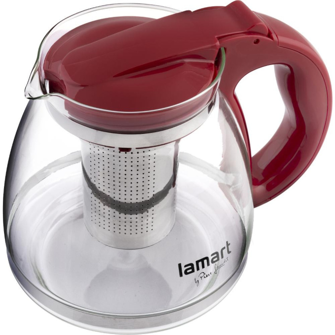Lamart čajová konvice Verre červená 1,5 l